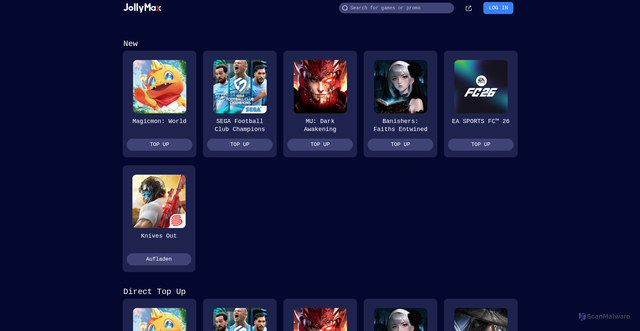 Security scan screenshot of https://jollymax.com