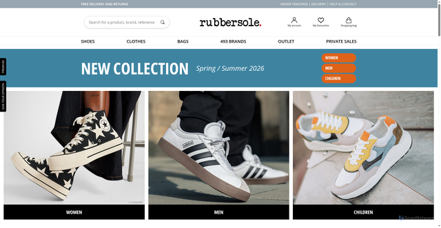 Security scan screenshot of https://rubbersole.co.uk