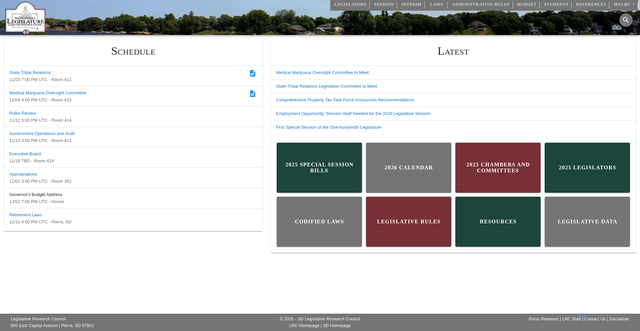 Security scan screenshot of https://sdlegislature.gov/