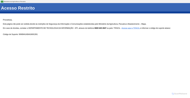 Security scan screenshot of https://clima.inmet.gov.br/