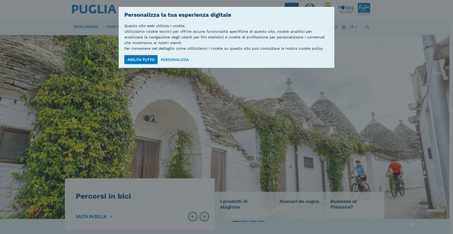 Security scan screenshot of https://www.viaggiareinpuglia.it/