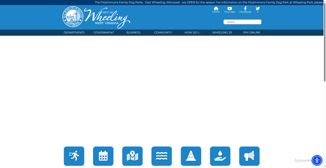 Security scan screenshot of https://www.wheelingwv.gov/