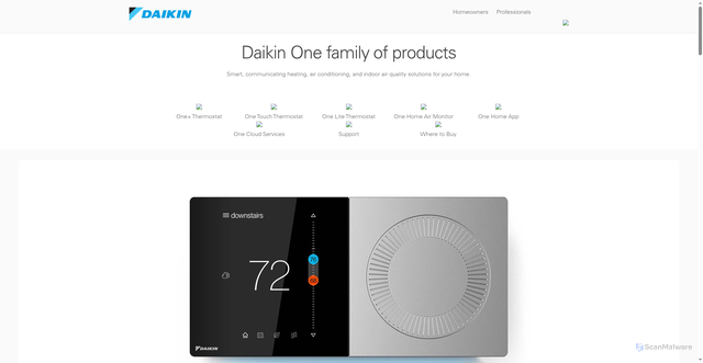 Security scan screenshot of https://daikinskyport.com