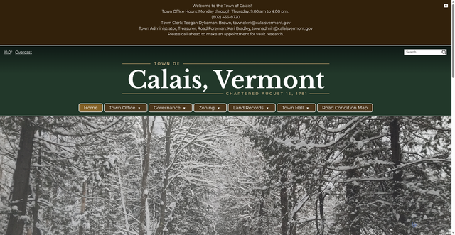 Security scan screenshot of https://www.calaisvermont.gov/