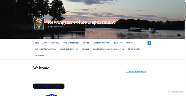 Security scan screenshot of https://newingtonnhpolice.gov/