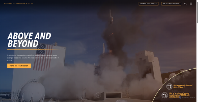 Security scan screenshot of https://www.nro.gov/