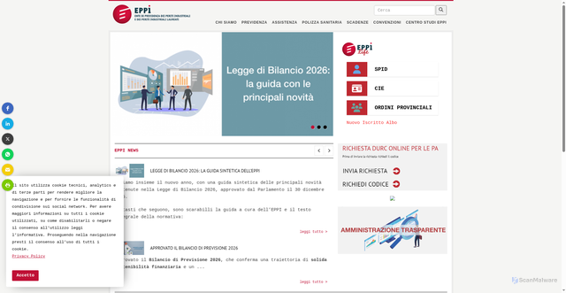 Security scan screenshot of https://www.eppi.it/