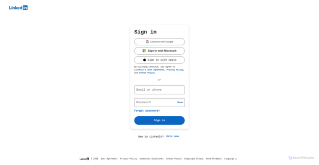 Security scan screenshot of https://www.linkedin.com/uas/login?session_redirect=%2Fcompany%2F1482%3Ftrk%3Dtyah%26v%3D1%26utm_source%3Dunp%26utm_medium%3Demail%26utm_campaign%3DRT002546%26utm_unptid%3D7acee9e4-235c-11f1-9527-dfbd735538e5%26ppid%3DRT002546%26cnac%3DUS%26rsta%3Den_US%2528en-US%2529%26unptid%3D7acee9e4-235c-11f1-9527-dfbd735538e5%26calc%3D52de88251652b%26unp_tpcid%3Donline-user-agreement-change-email%26page%3Dmain%253Aemail%253ART002546%26pgrp%3Dmain%253Aemail%26e%3Dre%26mchn%3Dem%26s%3Dci%26mail%3Dsys%26appVersion%3D1.393.0%26tenant_name%3DPayPal%26xt%3D145585%252C150948%252C175544%252C104038%26link_ref%3Dcompany_1482
