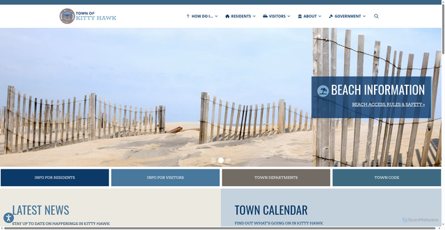 Security scan screenshot of https://www.kittyhawknc.gov/