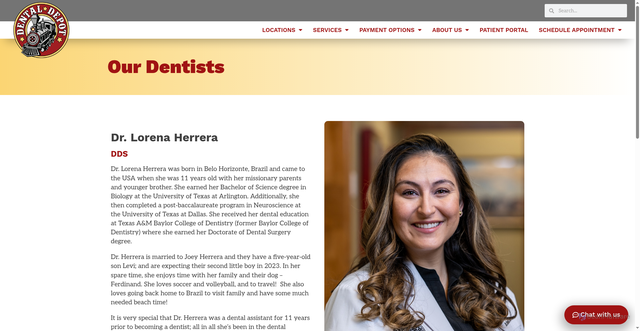 Security scan screenshot of https://dentaldepotdfw.com/dentists/dr-lorena-herrera/