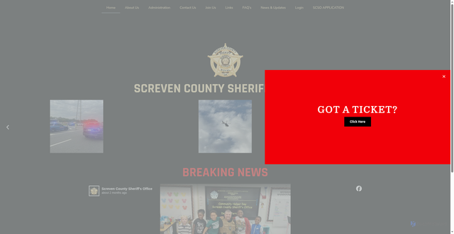 Security scan screenshot of https://screvencosheriffga.gov/