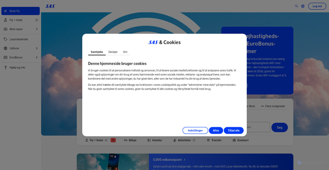 Security scan screenshot of https://sas.dk