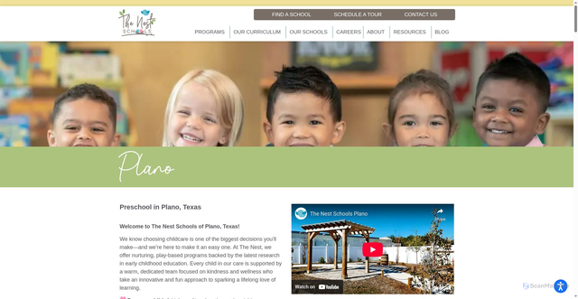 Security scan screenshot of https://thenestschool.com/locations/plano/