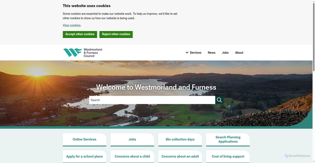 Security scan screenshot of https://www.barrowbc.gov.uk/