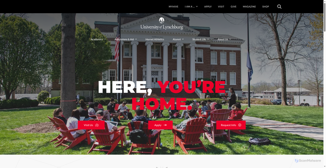 Security scan screenshot of https://lynchburg.edu