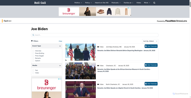 Security scan screenshot of https://factba.se