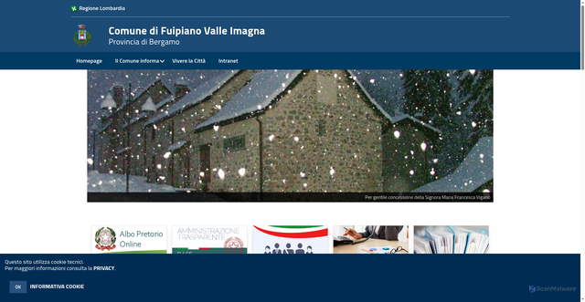 Security scan screenshot of https://www.comune.fuipianovalleimagna.bg.it/hh/index.php