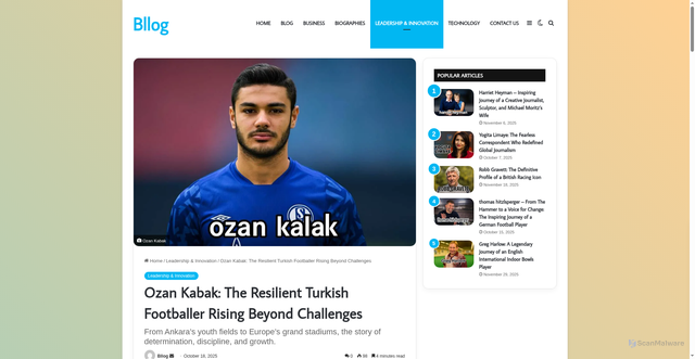Security scan screenshot of https://bllog.co.uk/ozan-kabak/