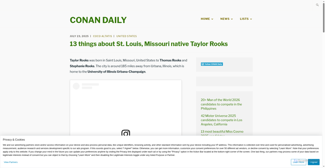 Security scan screenshot of https://conandaily.com/2025/07/23/13-things-about-st-louis-missouri-native-taylor-rooks/