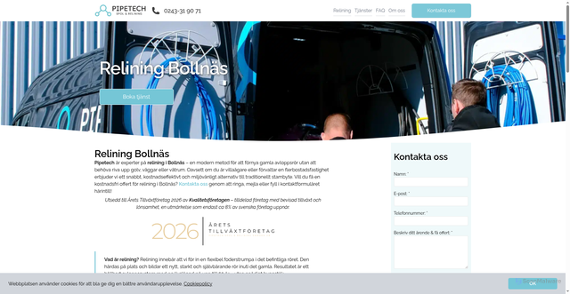 Security scan screenshot of https://relining-bollnas.se