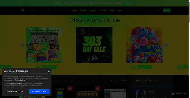 Security scan screenshot of https://adsrsounds.com