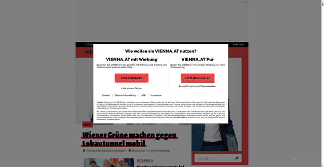 Security scan screenshot of https://www.vienna.at