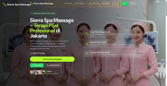 Security scan screenshot of https://www.sierramassagehomespajakarta.com/