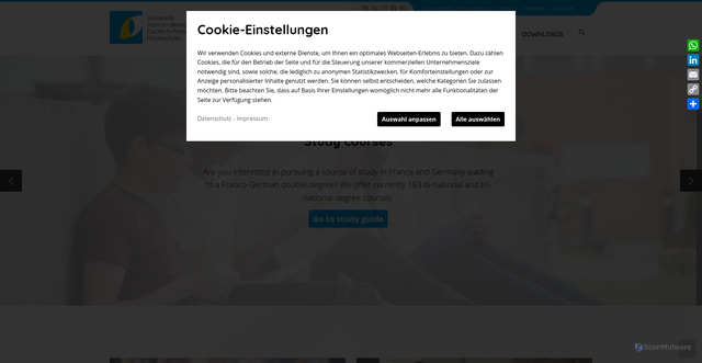 Security scan screenshot of http://www.dfh-ufa.org