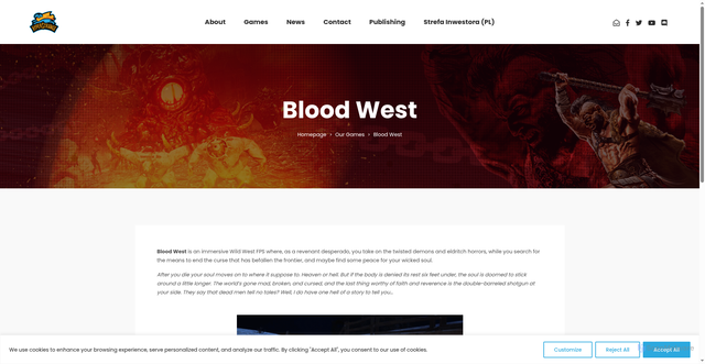 Security scan screenshot of https://hyperstrange.com/our-games/blood-west/
