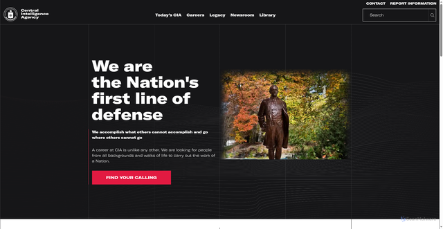 Security scan screenshot of https://www.cia.gov/