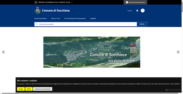 Security scan screenshot of https://www.comune.socchieve.ud.it