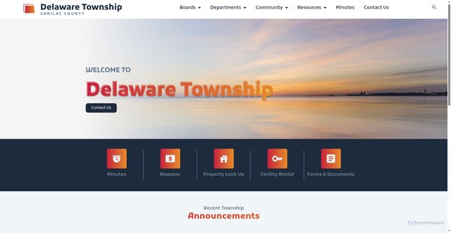 Security scan screenshot of https://delawaretwpmi.gov/