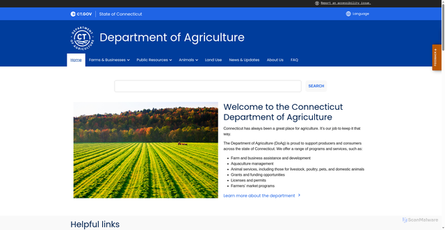 Security scan screenshot of https://portal.ct.gov/doag