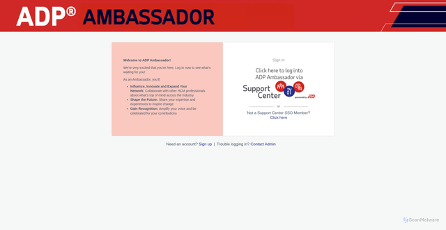 Security scan screenshot of https://adp.influitive.com