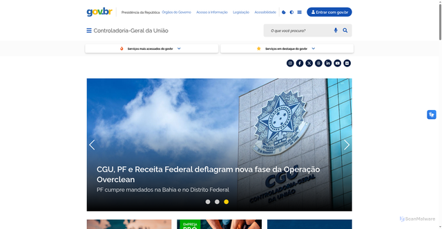 Security scan screenshot of https://www.gov.br/cgu/pt-br