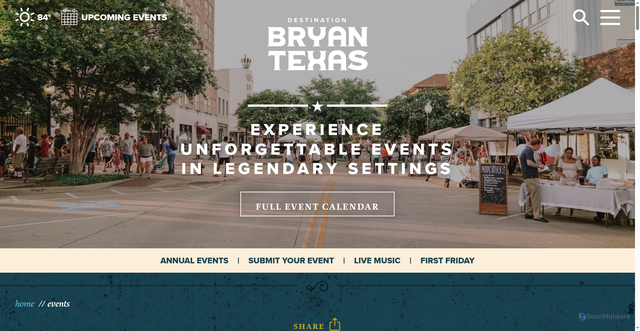 Security scan screenshot of https://www.destinationbryan.com/events/