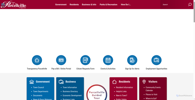 Security scan screenshot of https://purcellvilleva.gov/