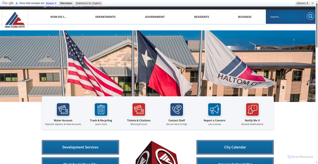 Security scan screenshot of https://www.haltomcitytx.com/