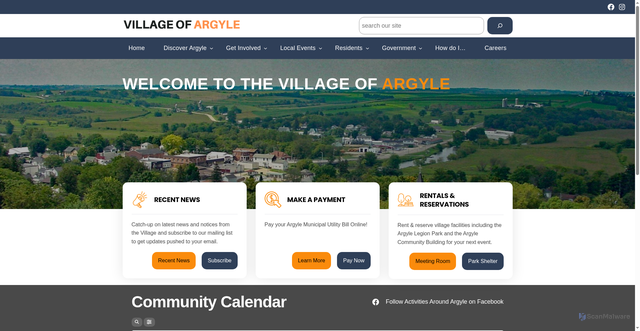 Security scan screenshot of https://www.argylewi.gov/