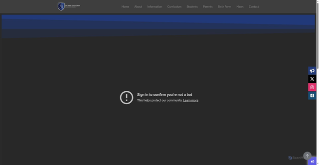 Security scan screenshot of http://thekingsacademy.org.uk/
