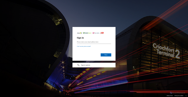 Security scan screenshot of https://itservicedesk.daa.ie
