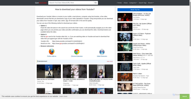 Security scan screenshot of https://genyt.xyz