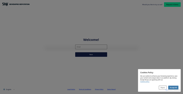 Security scan screenshot of https://app.reviewpro.com
