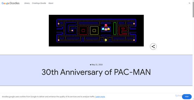 Security scan screenshot of https://doodles.google/doodle/30th-anniversary-of-pac-man/