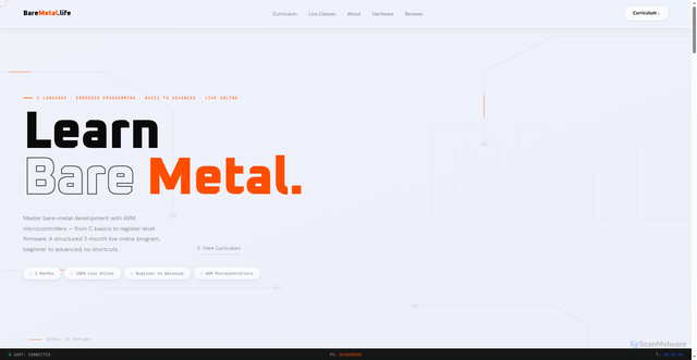 Security scan screenshot of https://baremetallife-uos7u4b5hn.edgeone.app/