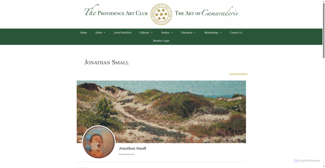 Security scan screenshot of https://providenceartclub.org/user/jonathansmall/