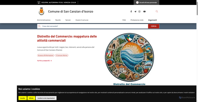 Security scan screenshot of https://www.comune.sancanziandisonzo.go.it/