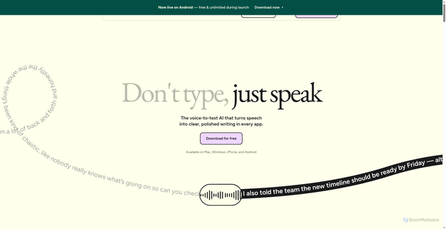 Security scan screenshot of https://wisprflow.ai