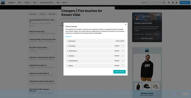 Security scan screenshot of https://www.fantasyguru.com/chargers-five-touches-for-kimani-vidal/