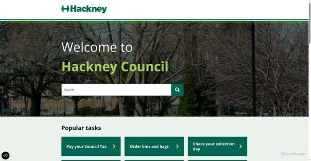 Security scan screenshot of https://www.hackney.gov.uk/